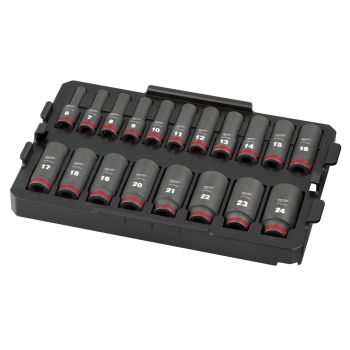 49-66-6816 ชุดลูกบล็อกกระแทก 3/8"" (19 ชิ้น) พร้อมถาดรอง
