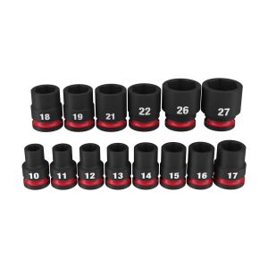 SHOCKWAVE Impact Duty 1/2" Drive Metric Standard 6 Point Socket PACKOUT Set 10PC